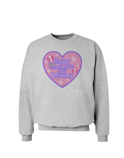 Happy First Mother's Day Mommy - Pink Sweatshirt by TooLoud-Sweatshirts-TooLoud-AshGray-Small-Davson Sales