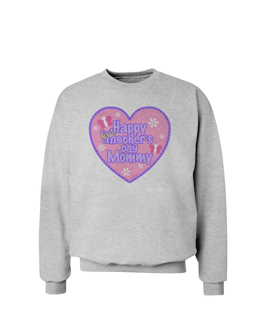 Happy First Mother's Day Mommy - Pink Sweatshirt by TooLoud-Sweatshirts-TooLoud-White-Small-Davson Sales