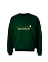 Happy Halloween Crescent Moon and Stars Adult Dark Sweatshirt-Sweatshirts-TooLoud-Deep-Forest-Green-Small-Davson Sales