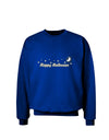 Happy Halloween Crescent Moon and Stars Adult Dark Sweatshirt-Sweatshirts-TooLoud-Deep-Royal-Blue-Small-Davson Sales