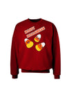 Happy Halloween Cute Candy Corn Adult Dark Sweatshirt-Sweatshirts-TooLoud-Deep-Red-Small-Davson Sales
