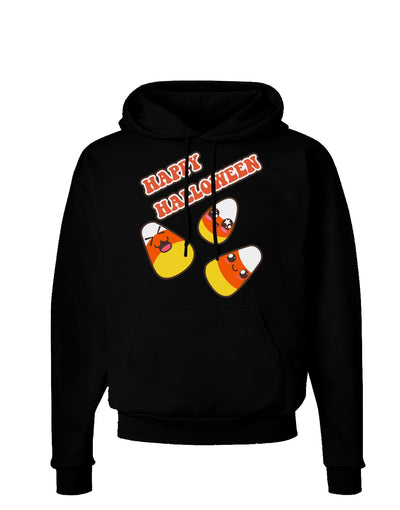 Happy Halloween Cute Candy Corn Dark Hoodie Sweatshirt-Hoodie-TooLoud-Black-Small-Davson Sales