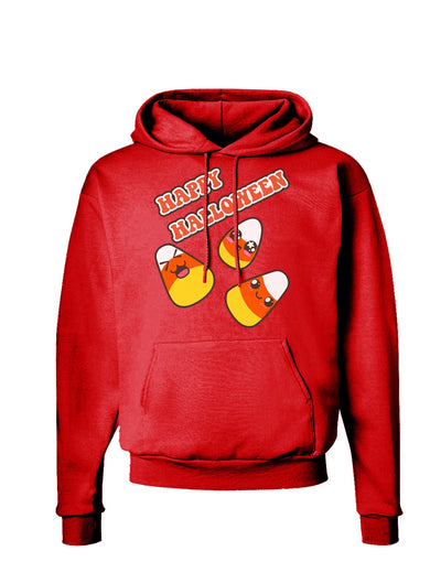 Happy Halloween Cute Candy Corn Dark Hoodie Sweatshirt-Hoodie-TooLoud-Red-Small-Davson Sales