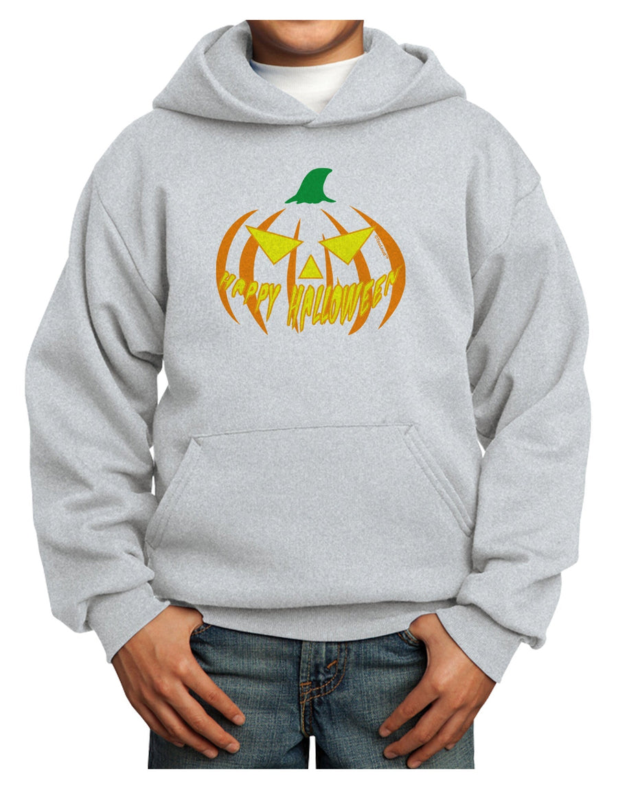 Happy Halloween Jack Yellow Youth Hoodie Pullover Sweatshirt-Youth Hoodie-TooLoud-White-XS-Davson Sales