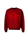 Happy Halloween Witches Blood Red Adult Dark Sweatshirt-Sweatshirts-TooLoud-Deep-Red-Small-Davson Sales