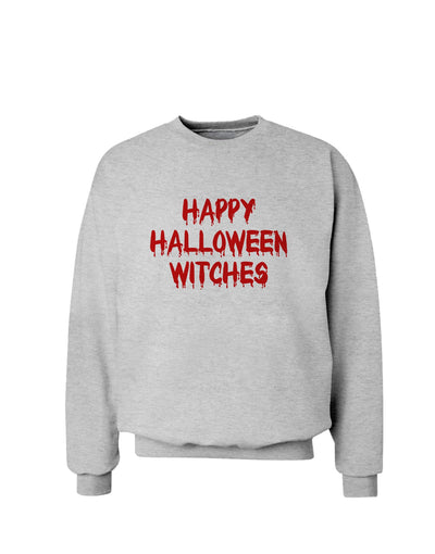 Happy Halloween Witches Blood Red Sweatshirt-Sweatshirts-TooLoud-AshGray-Small-Davson Sales