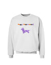 Happy Halloweenie Doxie Dog Halloween Sweatshirt-Sweatshirts-TooLoud-White-Small-Davson Sales