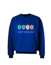 Happy Hanukkah Dreidels Adult Dark Sweatshirt-Sweatshirts-TooLoud-Deep-Royal-Blue-Small-Davson Sales