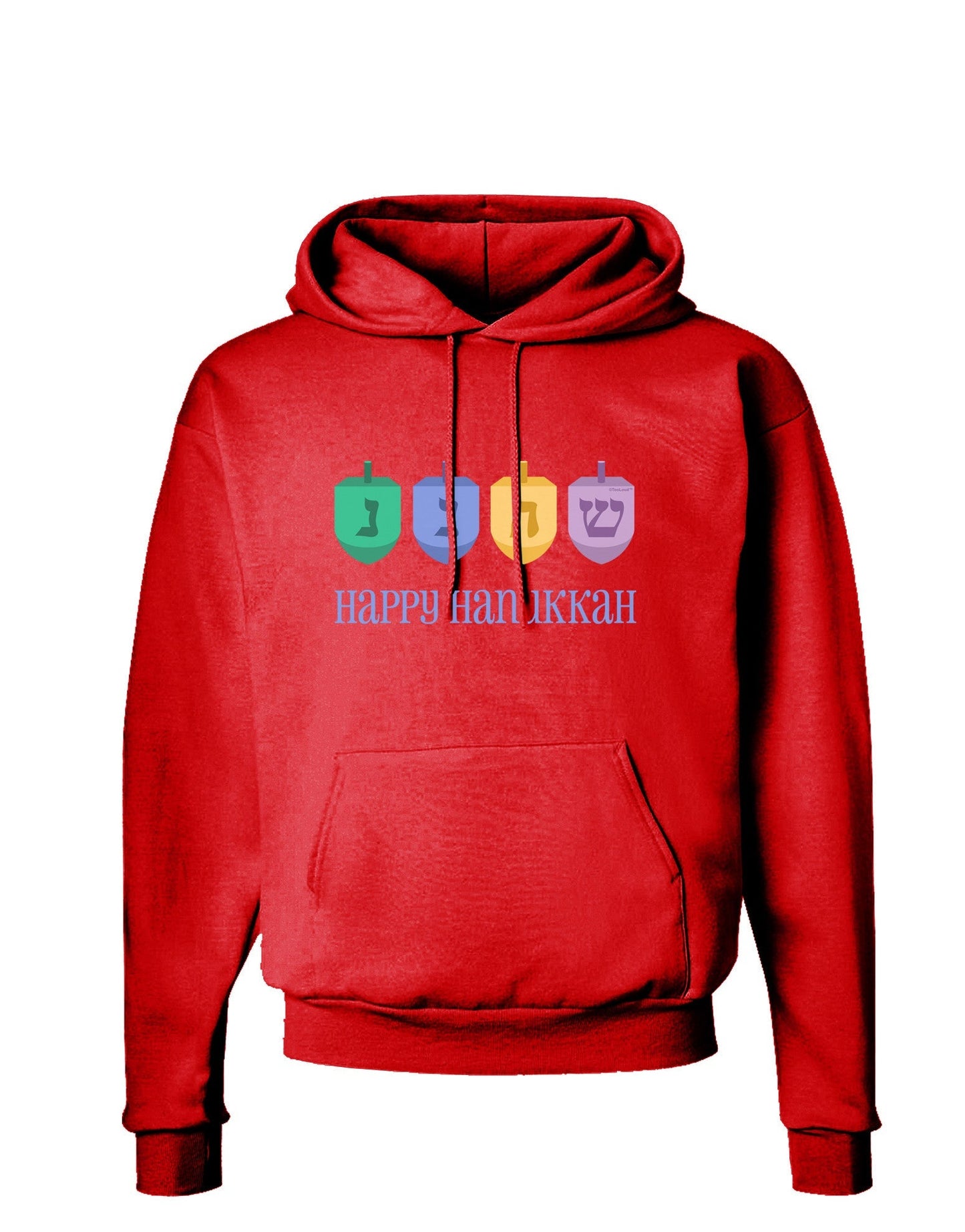 Happy Hanukkah Dreidels Dark Hoodie Sweatshirt-Hoodie-TooLoud-Red-Small-Davson Sales