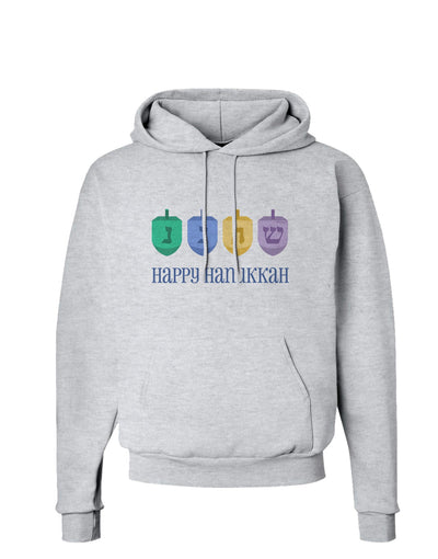 Happy Hanukkah Dreidels Hoodie Sweatshirt-Hoodie-TooLoud-AshGray-Small-Davson Sales