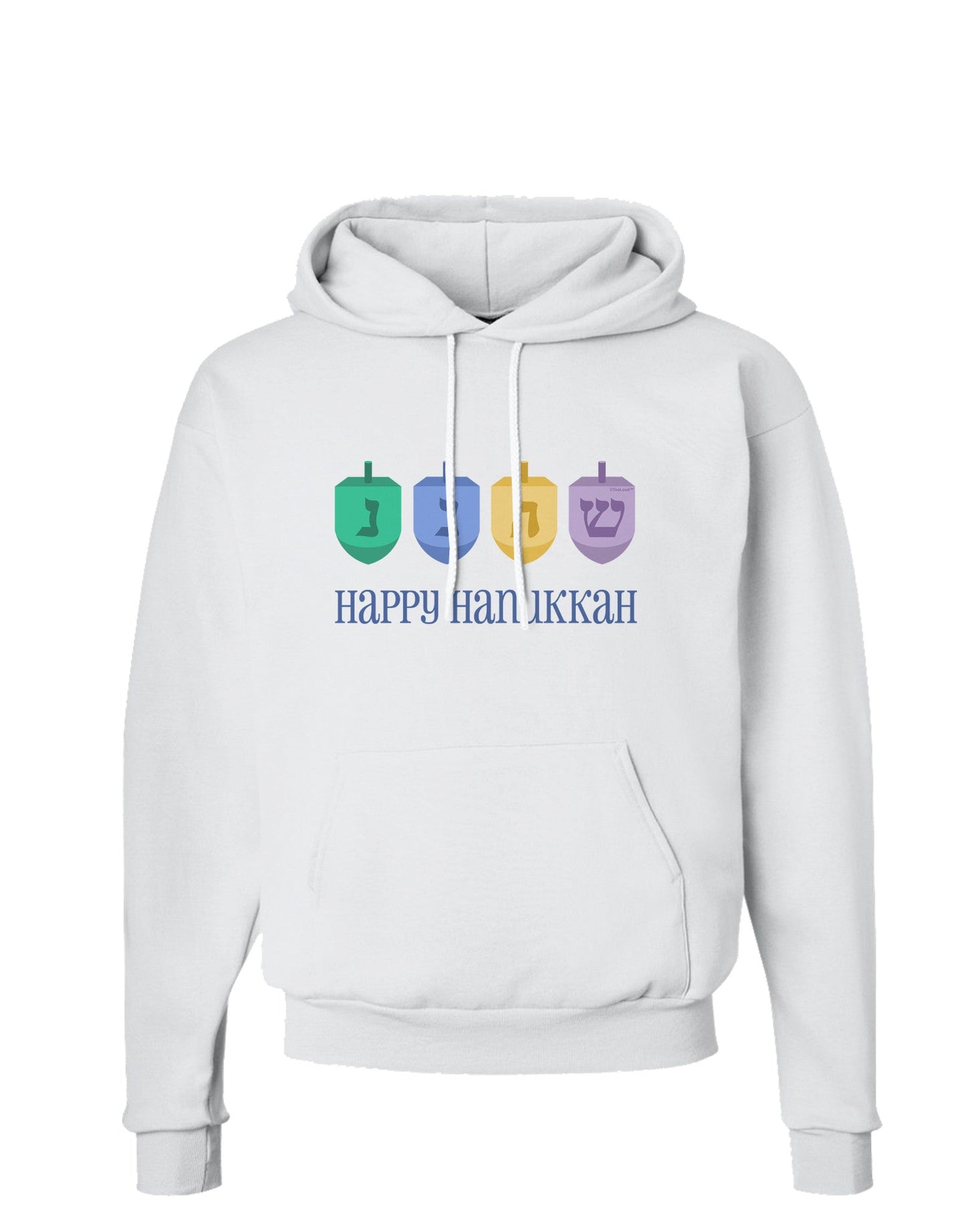 Happy Hanukkah Dreidels Hoodie Sweatshirt-Hoodie-TooLoud-White-Small-Davson Sales