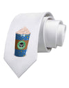 Happy Hanukkah Latte Cup Printed White Necktie