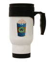 Happy Hanukkah Latte Cup Stainless Steel 14oz Travel Mug-Travel Mugs-TooLoud-White-Davson Sales