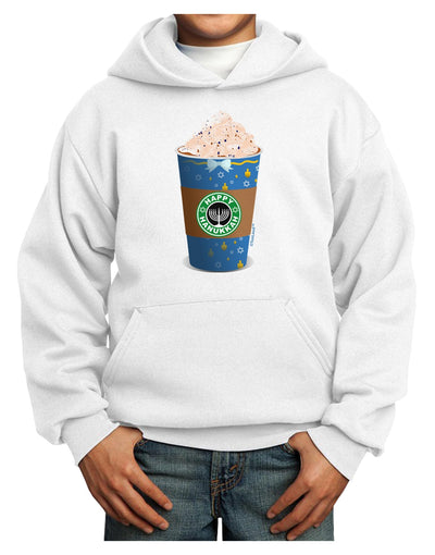 Happy Hanukkah Latte Cup Youth Hoodie Pullover Sweatshirt-Youth Hoodie-TooLoud-White-XS-Davson Sales