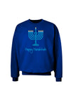 Happy Hanukkah Menorah Adult Dark Sweatshirt-Sweatshirts-TooLoud-Deep-Royal-Blue-Small-Davson Sales