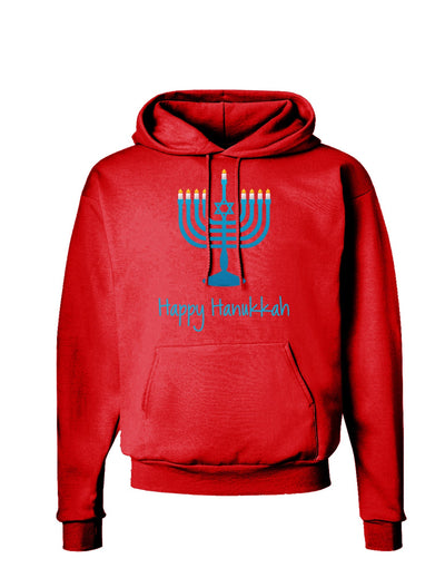 Happy Hanukkah Menorah Dark Hoodie Sweatshirt-Hoodie-TooLoud-Red-Small-Davson Sales
