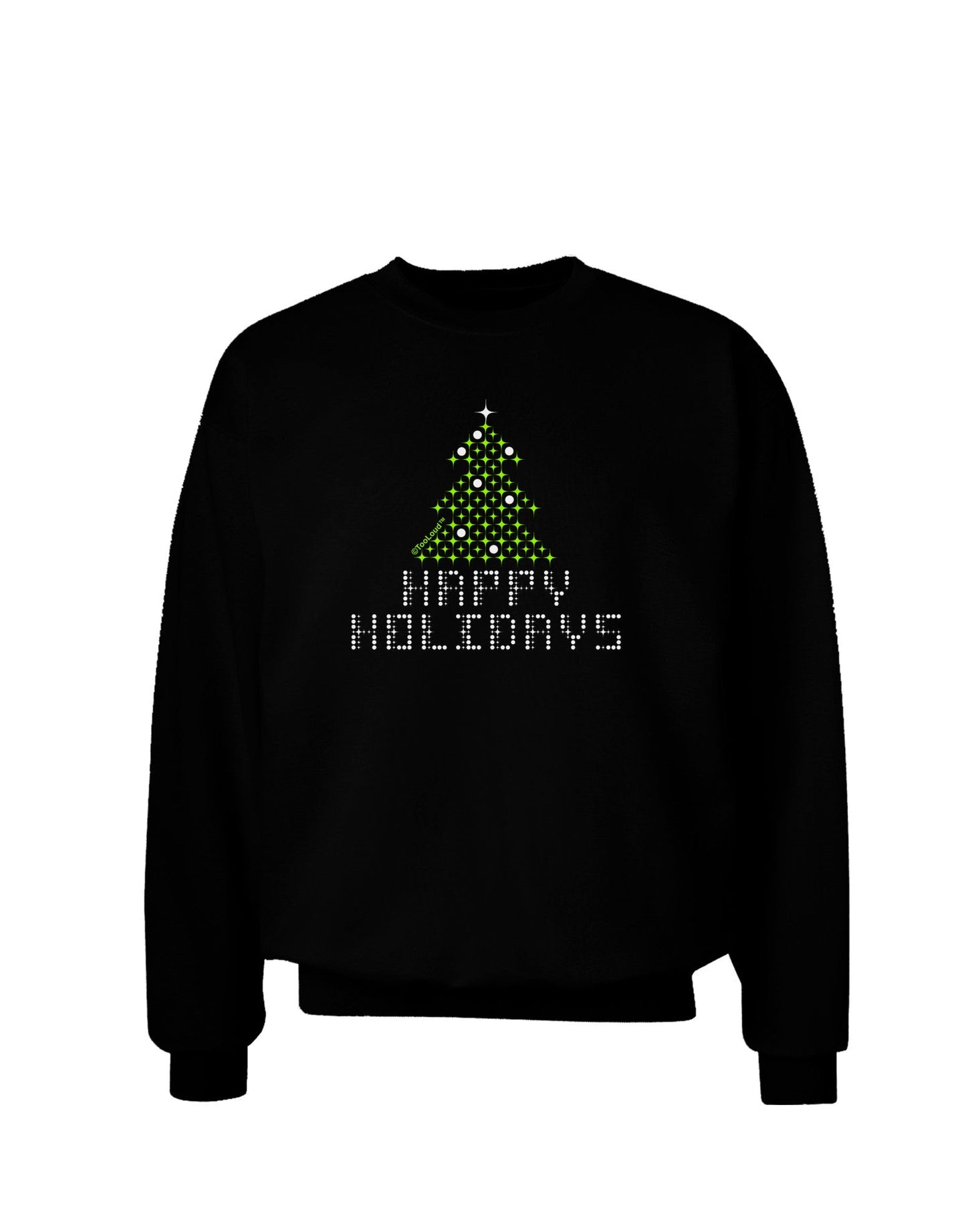 Happy Holidays Sparkles Adult Dark Sweatshirt-Sweatshirts-TooLoud-Black-Small-Davson Sales