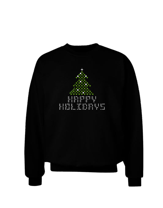 Happy Holidays Sparkles Adult Dark Sweatshirt-Sweatshirts-TooLoud-Black-Small-Davson Sales