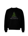 Happy Holidays Sparkles Adult Dark Sweatshirt-Sweatshirts-TooLoud-Black-Small-Davson Sales