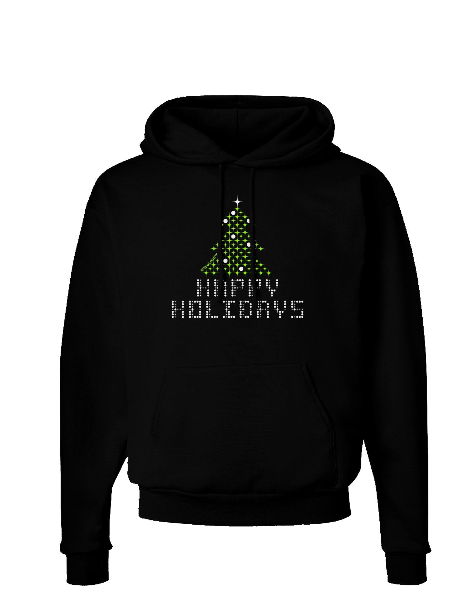 Happy Holidays Sparkles Dark Hoodie Sweatshirt-Hoodie-TooLoud-Black-Small-Davson Sales