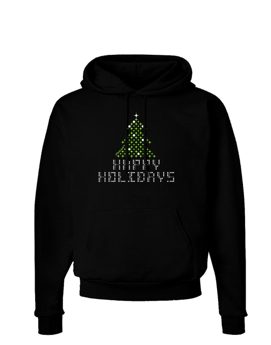 Happy Holidays Sparkles Dark Hoodie Sweatshirt-Hoodie-TooLoud-Black-Small-Davson Sales
