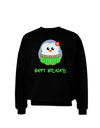 Happy Huladays Christmas Penguin - Red and Green Adult Dark Sweatshirt-Sweatshirts-TooLoud-Black-Small-Davson Sales