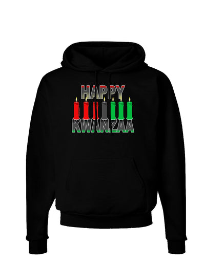 Happy Kwanzaa Candles Dark Hoodie Sweatshirt-Hoodie-TooLoud-Black-Small-Davson Sales