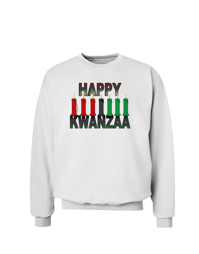 Happy Kwanzaa Candles Sweatshirt-Sweatshirts-TooLoud-White-Small-Davson Sales