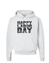 Happy Labor Day Text Hoodie Sweatshirt-Hoodie-TooLoud-White-Small-Davson Sales