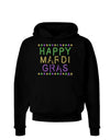 Happy Mardi Gras Beads Dark Hoodie Sweatshirt-Hoodie-TooLoud-Black-Small-Davson Sales