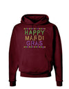 Happy Mardi Gras Beads Dark Hoodie Sweatshirt-Hoodie-TooLoud-Maroon-Small-Davson Sales