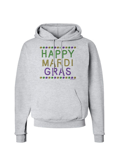 Happy Mardi Gras Beads Hoodie Sweatshirt-Hoodie-TooLoud-AshGray-Small-Davson Sales