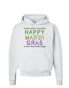 Happy Mardi Gras Beads Hoodie Sweatshirt-Hoodie-TooLoud-White-Small-Davson Sales