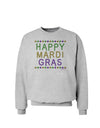 Happy Mardi Gras Beads Sweatshirt-Sweatshirts-TooLoud-AshGray-Small-Davson Sales