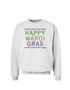 Happy Mardi Gras Beads Sweatshirt-Sweatshirts-TooLoud-White-Small-Davson Sales