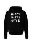 Happy Mardi Gras Text 2 BnW Dark Hoodie Sweatshirt-Hoodie-TooLoud-Black-Small-Davson Sales