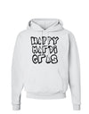 Happy Mardi Gras Text 2 BnW Hoodie Sweatshirt-Hoodie-TooLoud-White-Small-Davson Sales