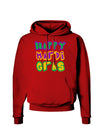 Happy Mardi Gras Text 2 Dark Hoodie Sweatshirt-Hoodie-TooLoud-Red-Small-Davson Sales