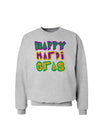 Happy Mardi Gras Text 2 Sweatshirt-Sweatshirts-TooLoud-AshGray-Small-Davson Sales