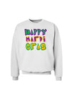 Happy Mardi Gras Text 2 Sweatshirt-Sweatshirts-TooLoud-White-Small-Davson Sales