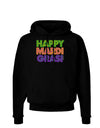 Happy Mardi Gras Text Dark Hoodie Sweatshirt by TooLoud-Hoodie-TooLoud-Black-Small-Davson Sales