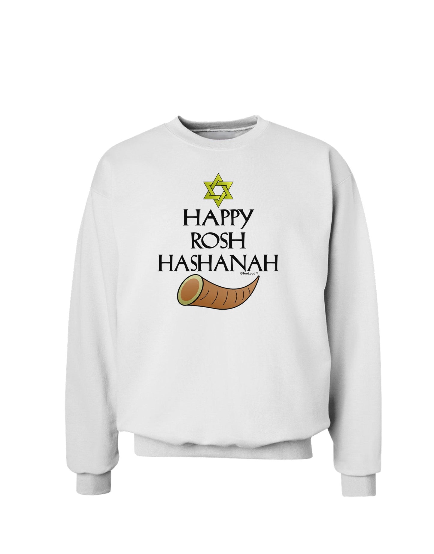 Happy Rosh Hashanah Sweatshirt-Sweatshirts-TooLoud-White-Small-Davson Sales