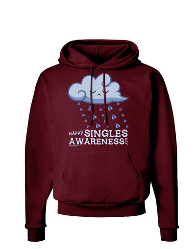 Happy Singles Awareness Day Dark Hoodie Sweatshirt-Hoodie-TooLoud-Maroon-Small-Davson Sales