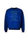 Happy St Patricks Day Clovers Adult Dark Sweatshirt-Sweatshirts-TooLoud-Deep-Royal-Blue-Small-Davson Sales