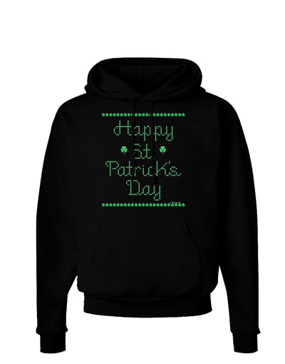 Happy St Patricks Day Clovers Dark Hoodie Sweatshirt-Hoodie-TooLoud-Black-Small-Davson Sales