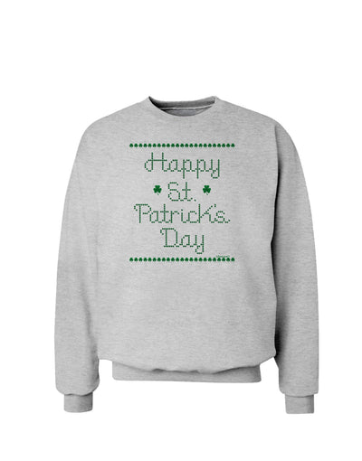 Happy St Patricks Day Clovers Sweatshirt-Sweatshirts-TooLoud-AshGray-Small-Davson Sales