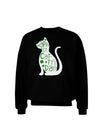 Happy St. Catty's Day - St. Patrick's Day Cat Adult Dark Sweatshirt by TooLoud-Sweatshirts-TooLoud-Black-Small-Davson Sales