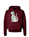 Happy St. Catty's Day - St. Patrick's Day Cat Dark Hoodie Sweatshirt by TooLoud-Hoodie-TooLoud-Maroon-Small-Davson Sales