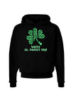 Happy St. Paddy's Day Shamrock Design Dark Hoodie Sweatshirt by TooLoud-Hoodie-TooLoud-Black-Small-Davson Sales