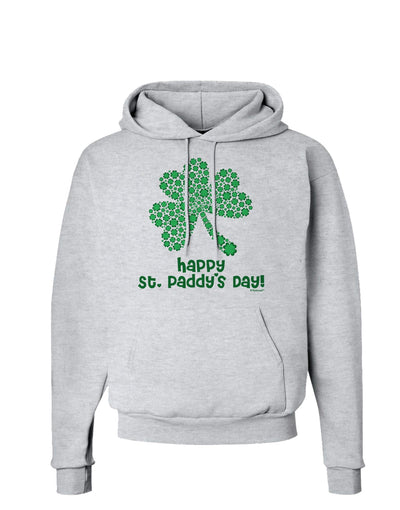 Happy St. Paddy's Day Shamrock Design Hoodie Sweatshirt by TooLoud-Hoodie-TooLoud-AshGray-Small-Davson Sales